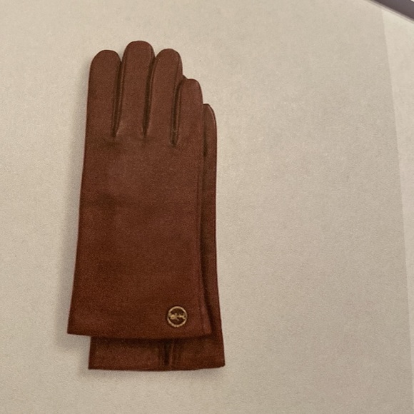 Coach New With Tags Ladies Horse & Carriage Plaque Leather Tech Gloves - Picture 5 of 10